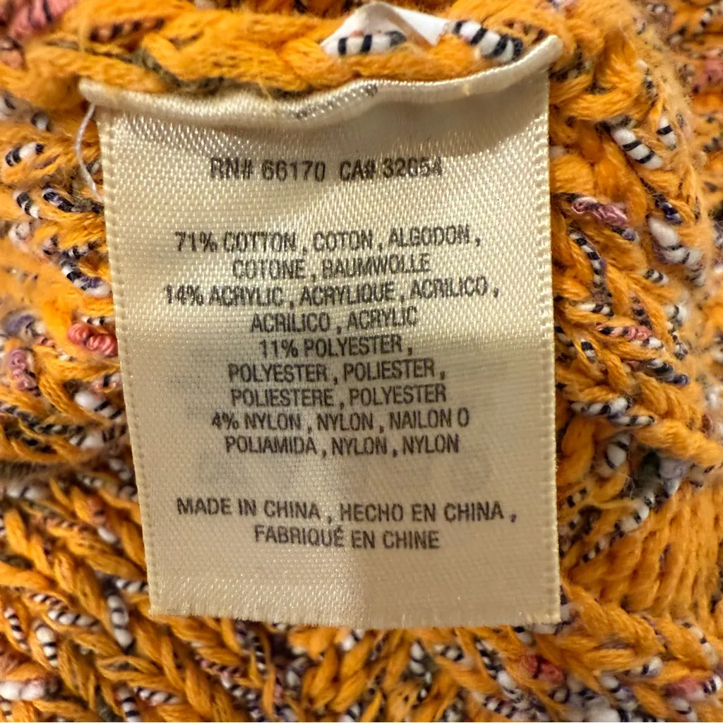 Anthropologie Sunrise Sweater Knit Tank Vest Women’s XS Marled Orange Mockneck - Image 10