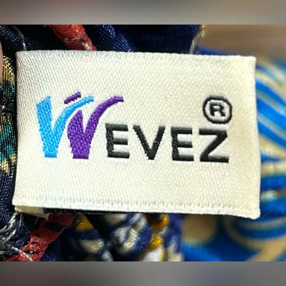 Wevez Size S Blue Silk Blend Made In India Harem Pants - Image 2