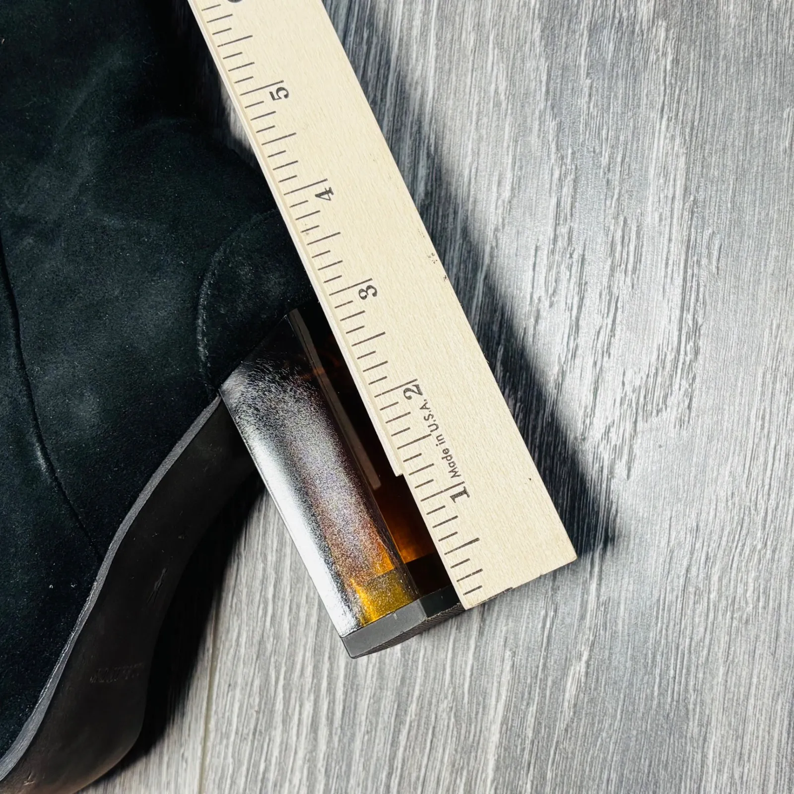 AllSaints Black Suede Roka Block Heel Ankle Boots Women's Size EU37 US 7 - Image 12