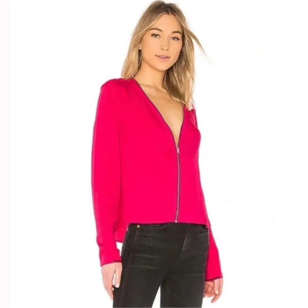 RAG & BONES: Vanessa Zip Front Blouse size XS - Image 3