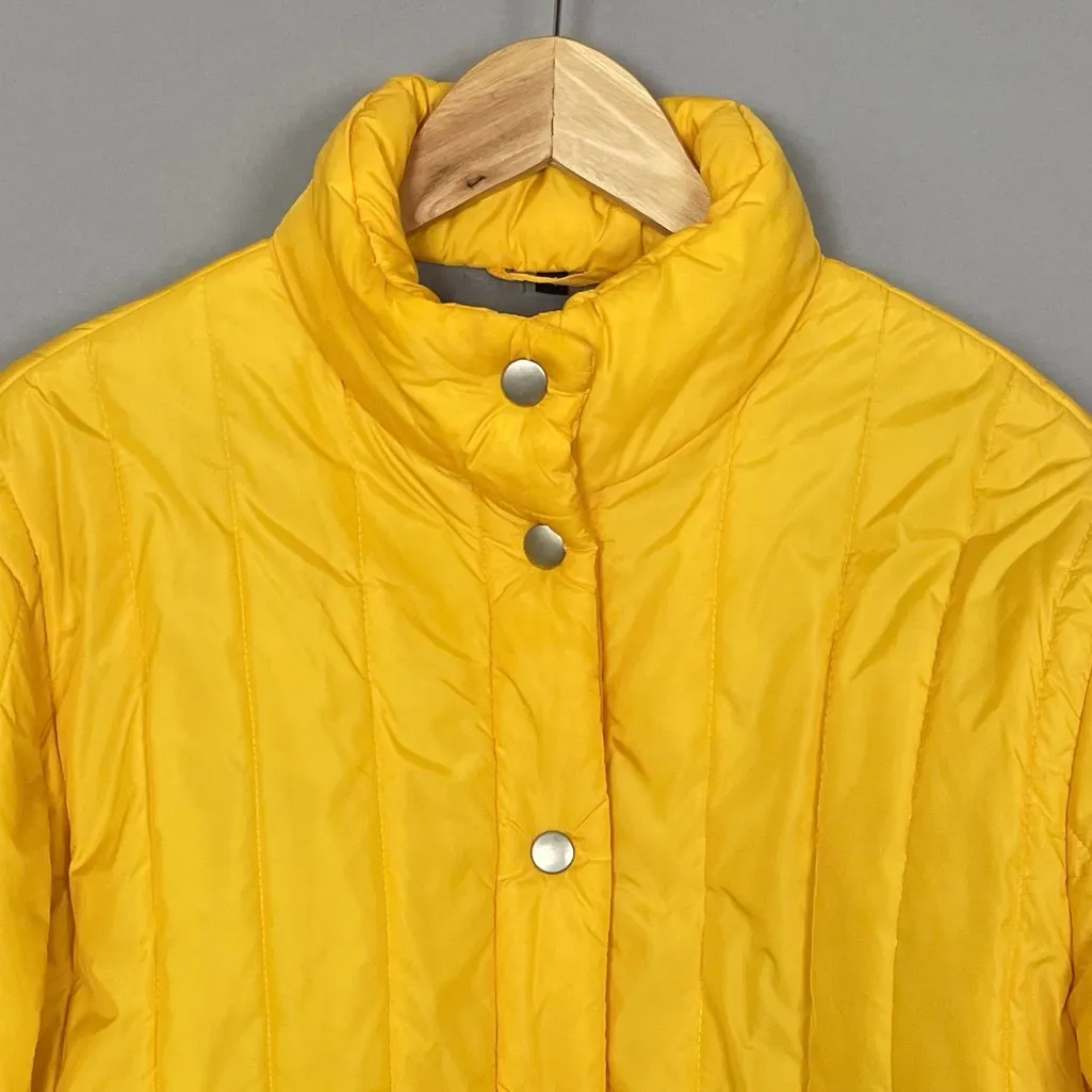 AEROS Kristen Blake Jacket Lightweight Puffer Yellow Women Medium Nylon Coat - Image 10