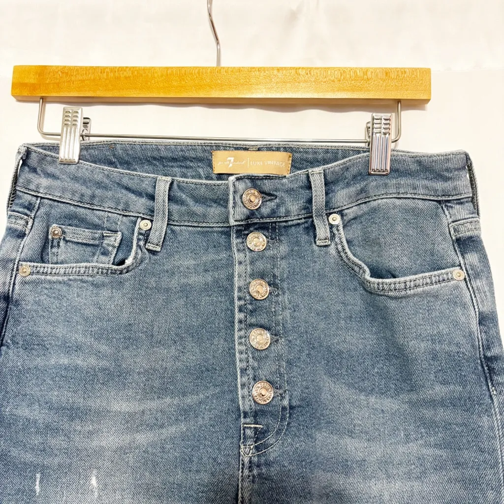 7 For All Mankind Women's Ultra High Rise Slim Kick Flare‎ Jeans size 28 - Image 4