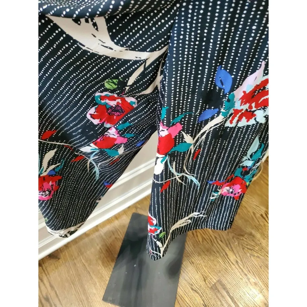 APT.9 Women's Black Floral Polyester Sleeveless V-Neck Casual Jumpsuits Size 16 - Image 4