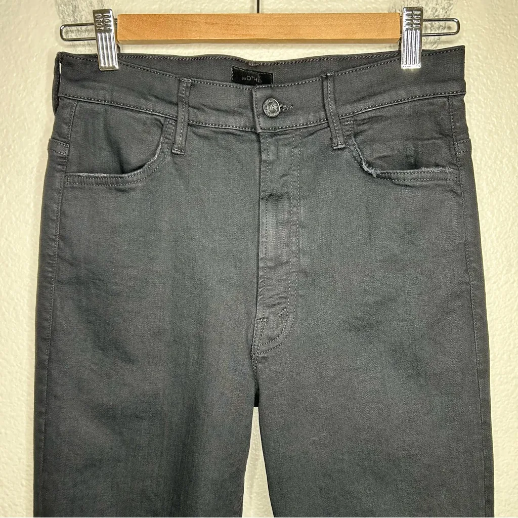 Mother The Hustler Ankle Fray jeans Not Guilty 27 Black - Image 3