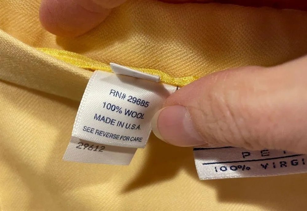Vintage buttercup Pendleton pencil skirt adorable elastic back wool - Image 7