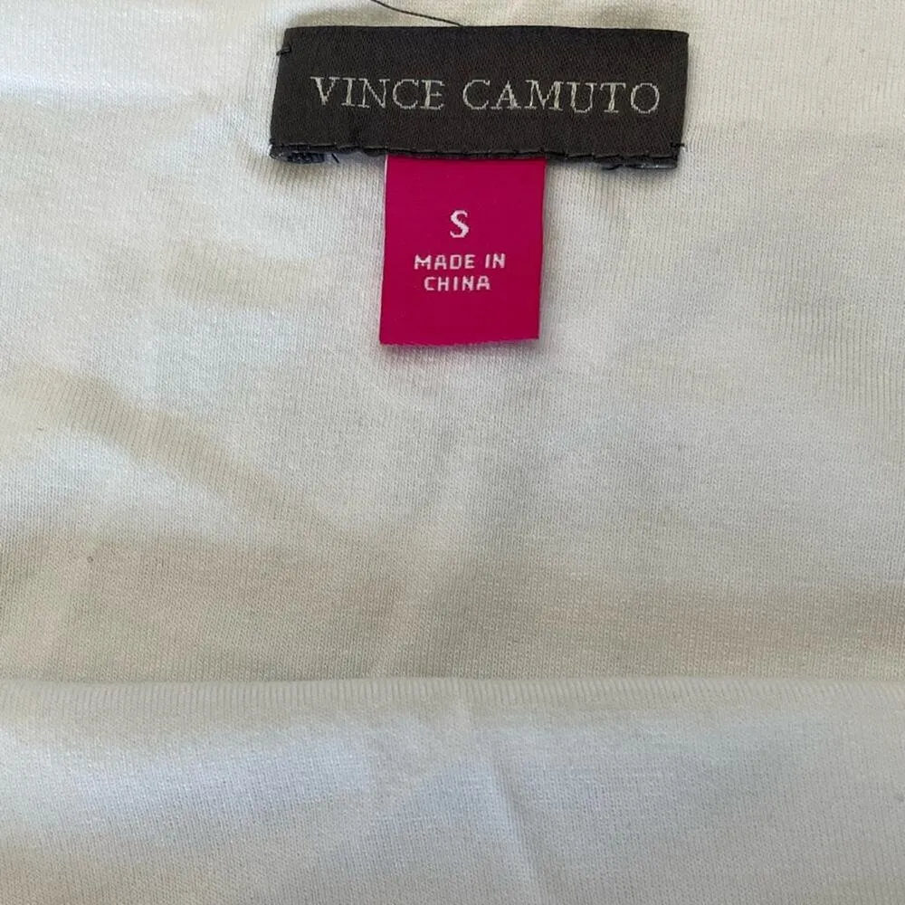 Vince Camuto Mosaic Seas Teal Stripe Ponte Skirt size Small NWOT - Image 6