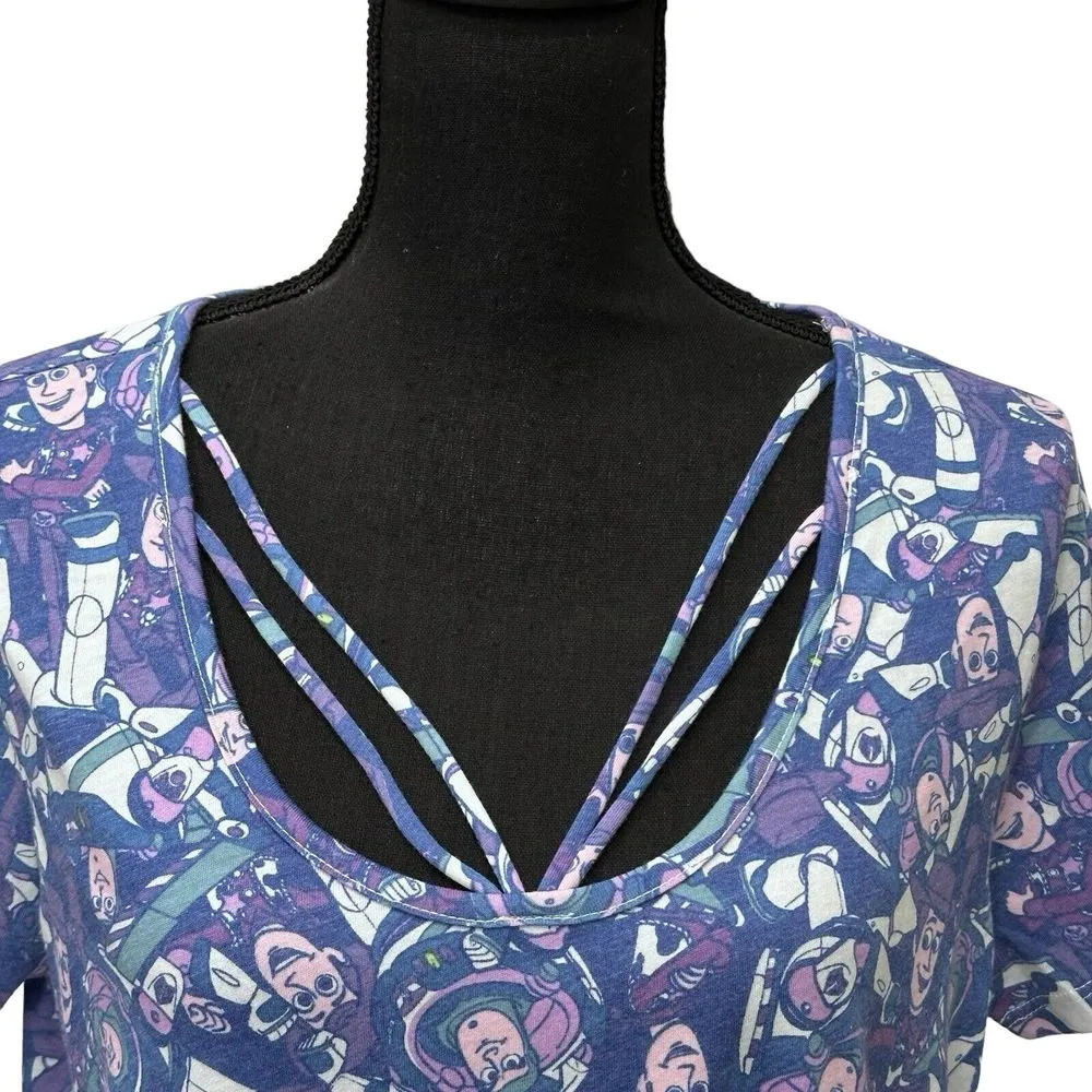 Torrid Toy Story Disney Pixar T-Shirt Woody Buzz‎ Women's Size 00 (M/L) NWT - Image 2