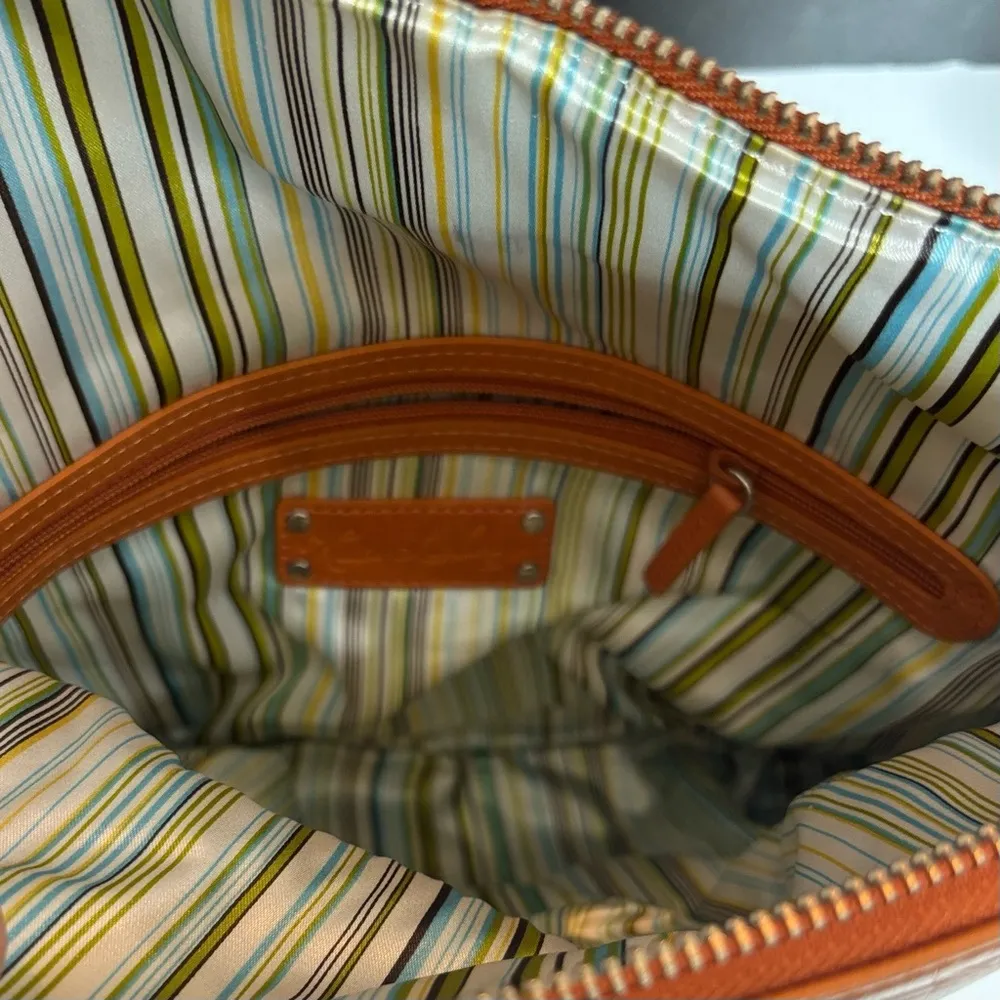 Kate Landry Clutch Orange Purse Preowned With Strap - Image 5