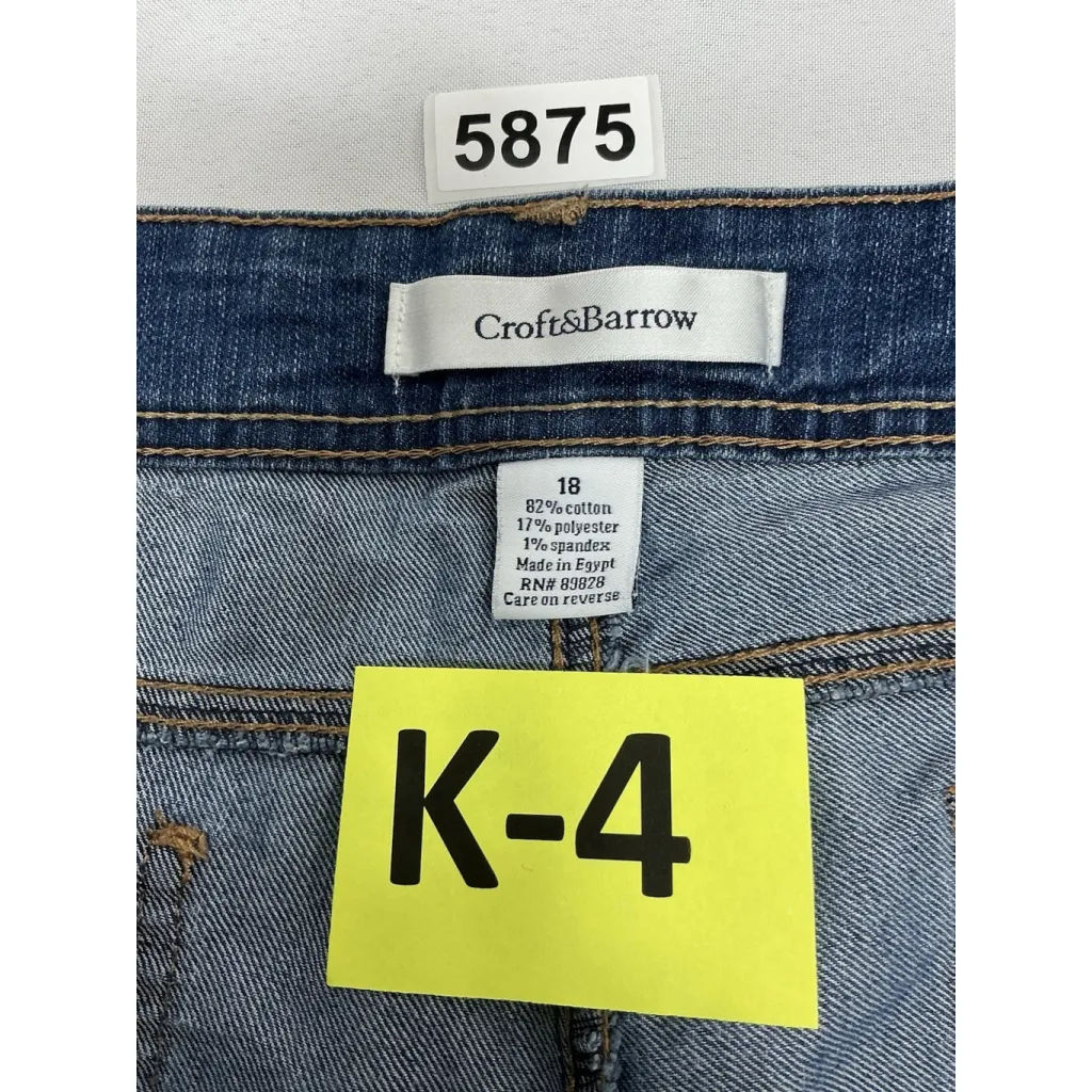 Womans Croft And Barrow Blue Capri Jeans Size 18 Waist 40 Inch’s - Image 3