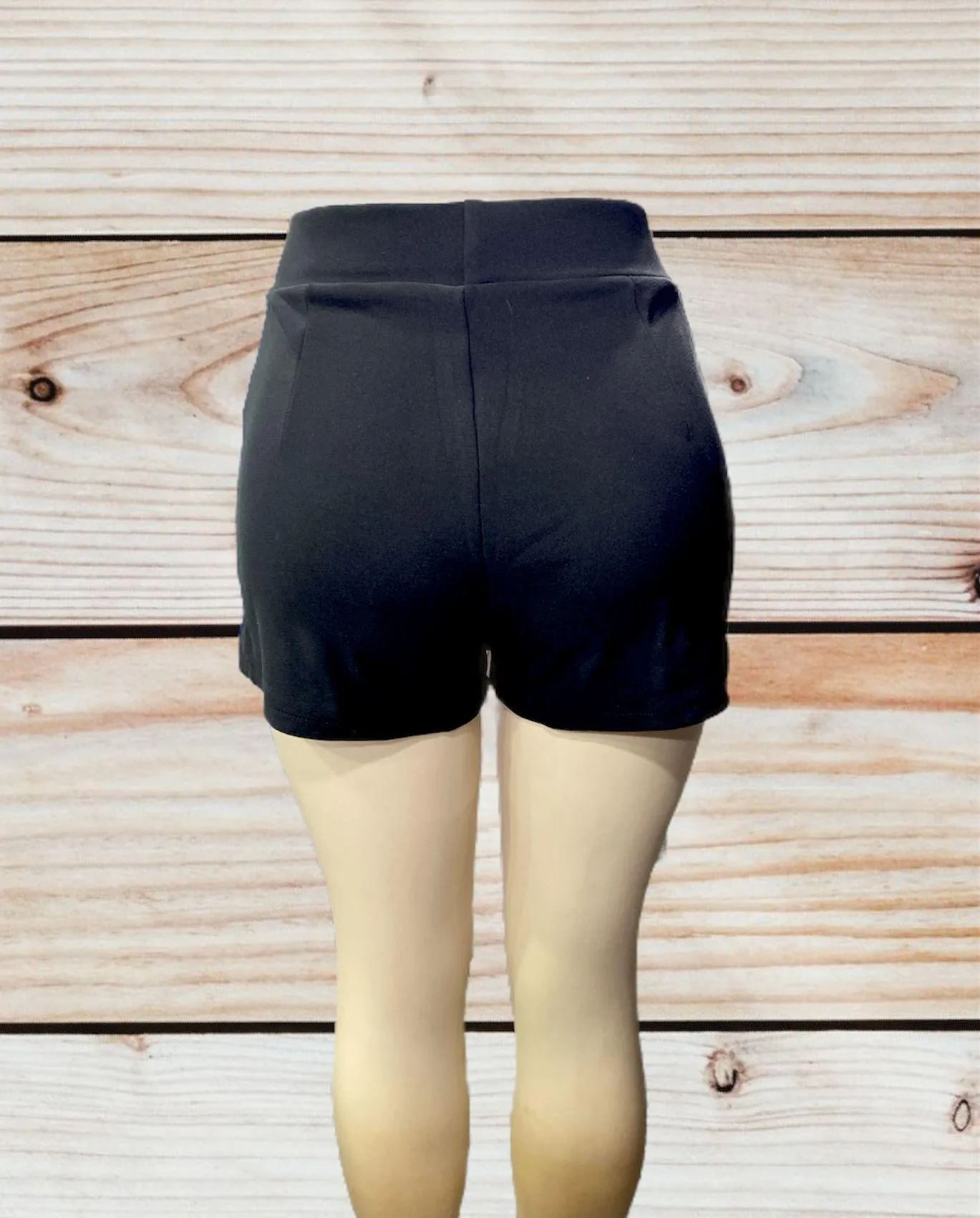 Black Short Skirt Skorts High Waisted Casual Or For Dressing Up - Image 2