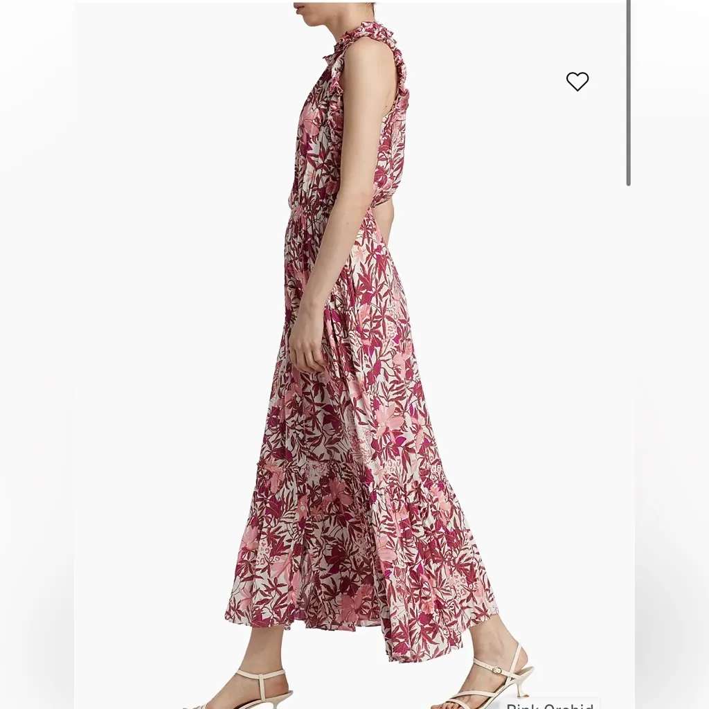 Poupette St Barth Belene Leafy Ruffle Maxi Dress Size XS $450 - Image 2