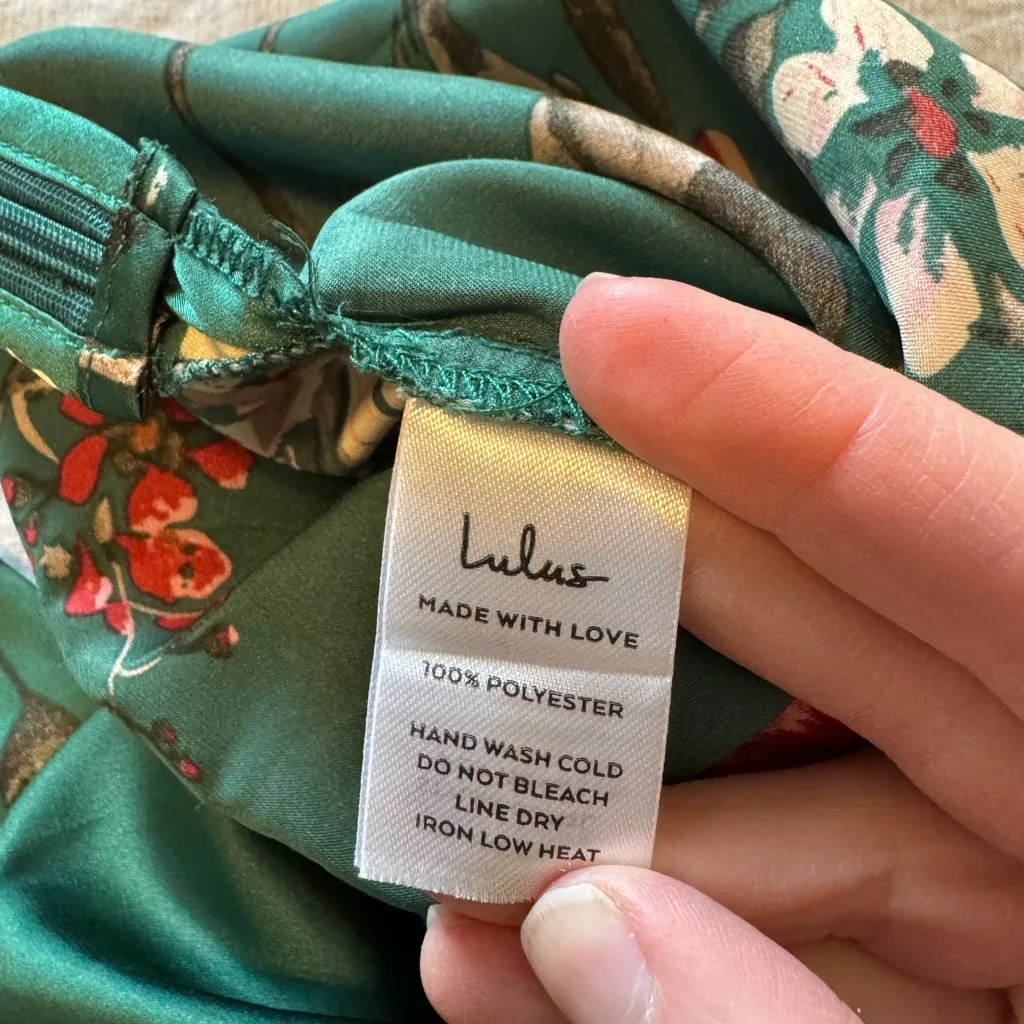 Lulus Thriving Green Floral Print Wide Leg Pants - Image 9