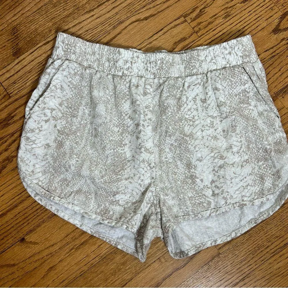 Rewash | Snake Print Linen Blend Lightweight Shorts Size   XL - Image 8