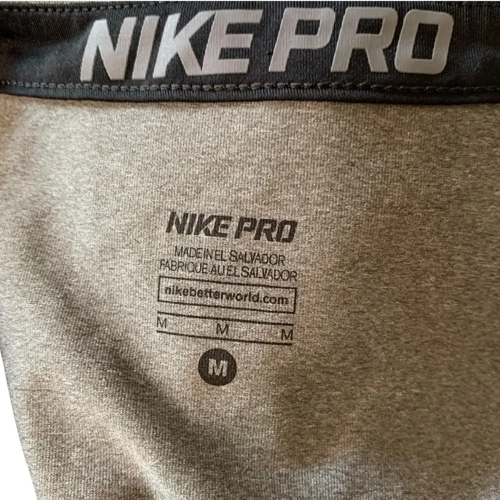 Nike  Pro women's size medium grey v neck shirt - Image 4