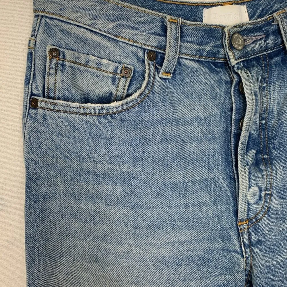 Boyish womens size 26 Tommy jeans in Gilda relaxed raw hem revolve denim distres Blue - Image 6