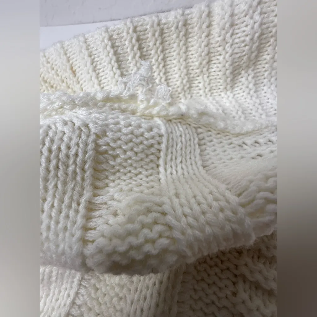 Cardigan Floral Knitted Identita Collection Womens Size Small Cream Multicolored Pink - Image 8