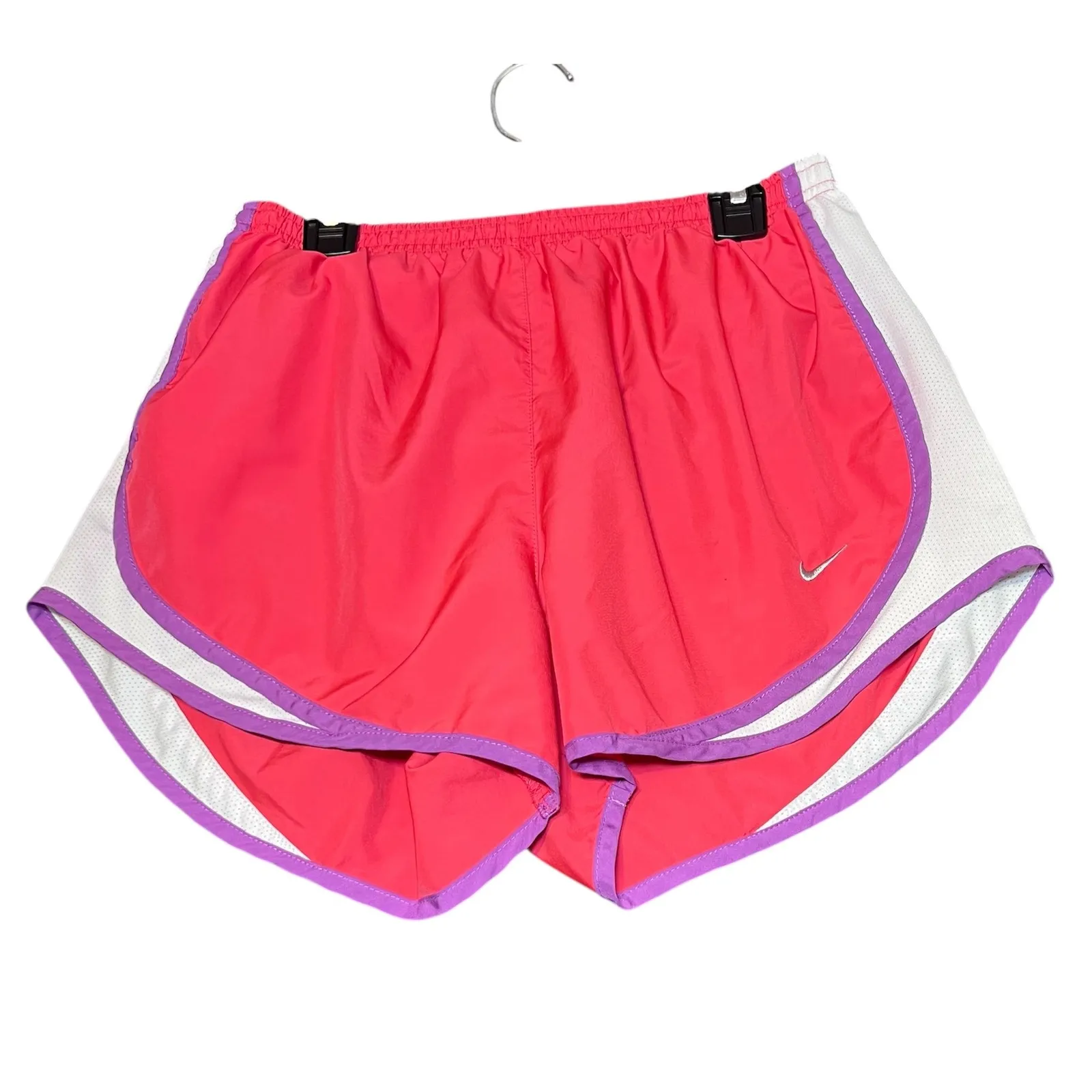 Nike‎ Dri-FIT Running Shorts Womens Medium Pink White Purple Athletic Gym - Image 2