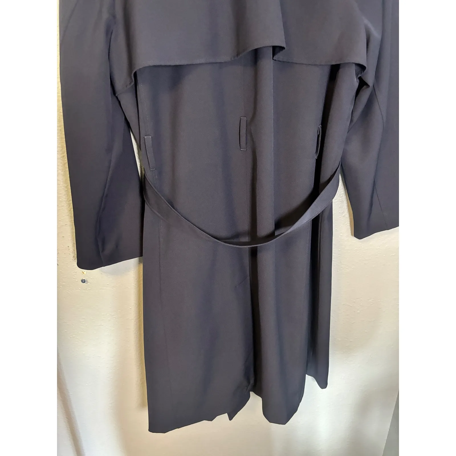 NWT‎ Maurices Navy Blue Double Breasted Belted Trench Coat XXL Fall Minimal - Image 9