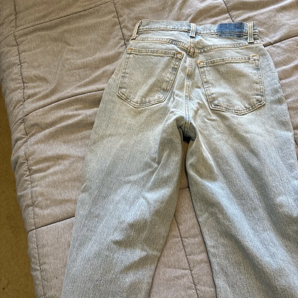 Abercrombie & Fitch Light Blue Distressed Boyfriend Jeans - Image 2