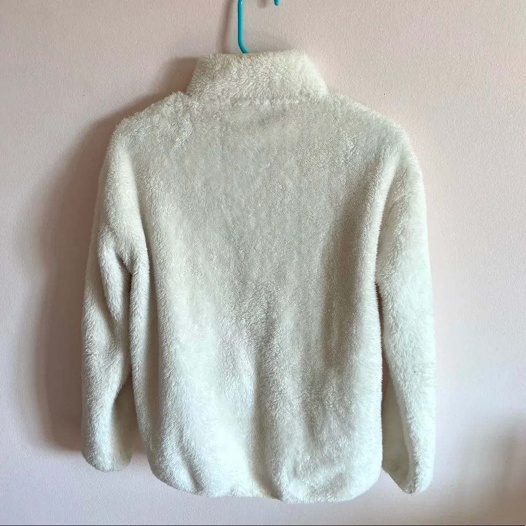 Forever 21 Womens White Fleece Zip up Jacket  Super Soft Small - Image 2