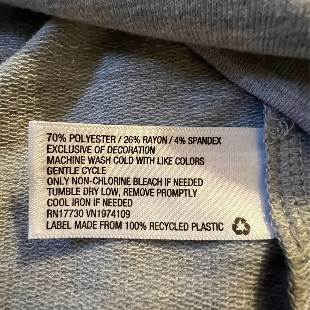 Wild Fable Cropped Hoodie Heather Grey Rainbow Sleeve XS Athleisure Yoga Casual - Image 9