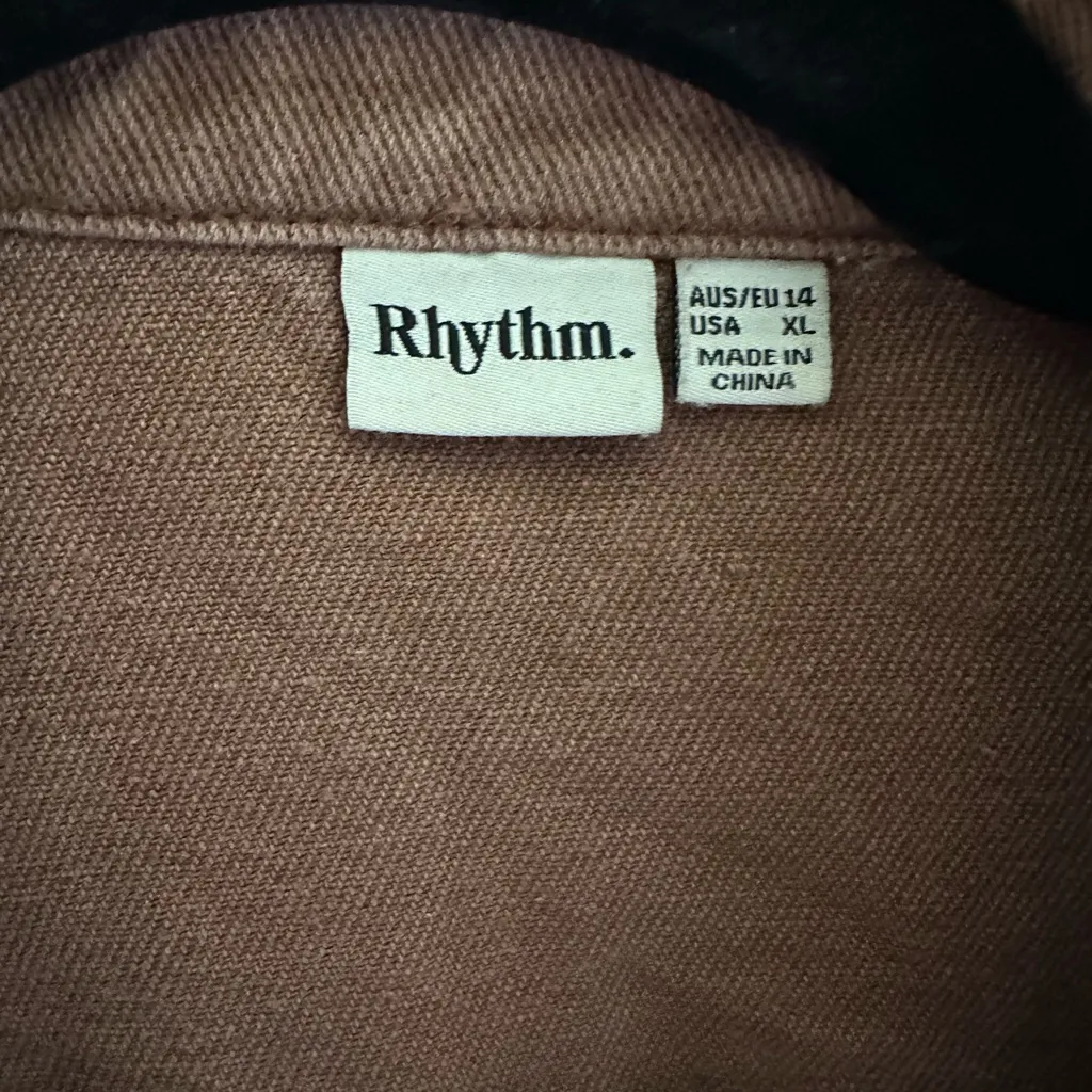 Rhythm Tan Shirt Brown Size XL - Image 3