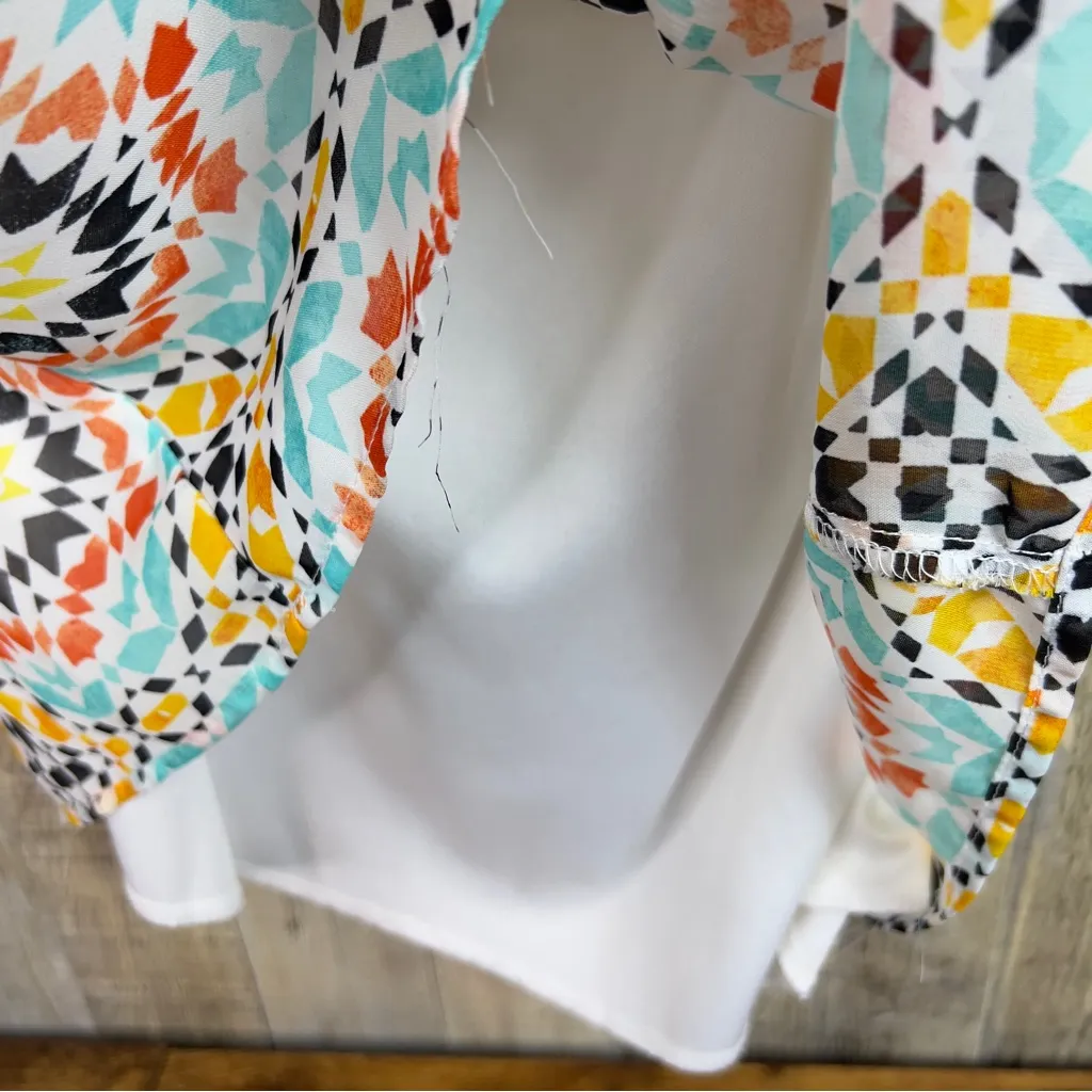 Tacera Size 3X Medallion Print Spaghetti Strap Cold Shoulder Long Sleeve Dress - Image 11