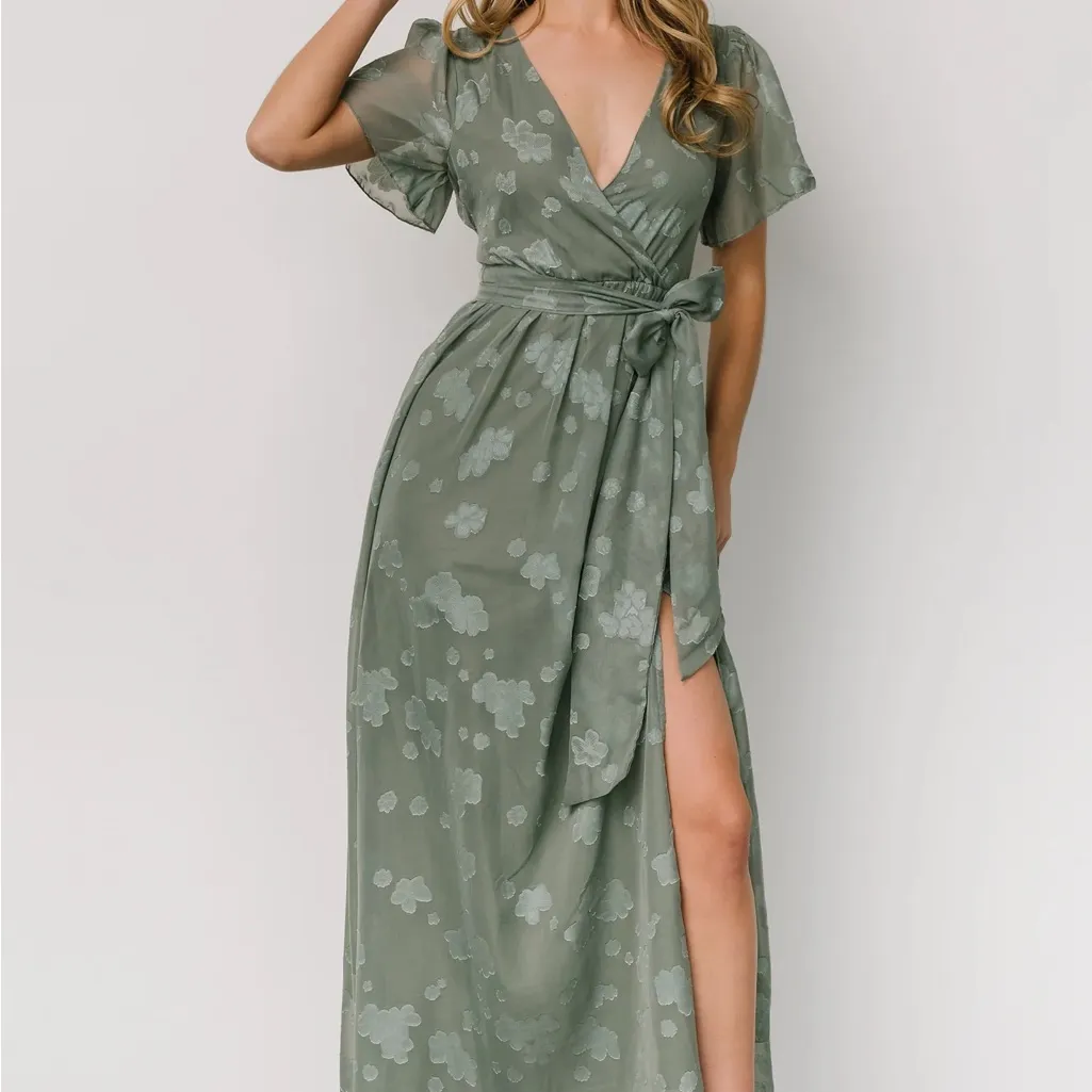 NWT Baltic Born Faye Maxi Dress in Eucalyptus Green, W Large - Image 2