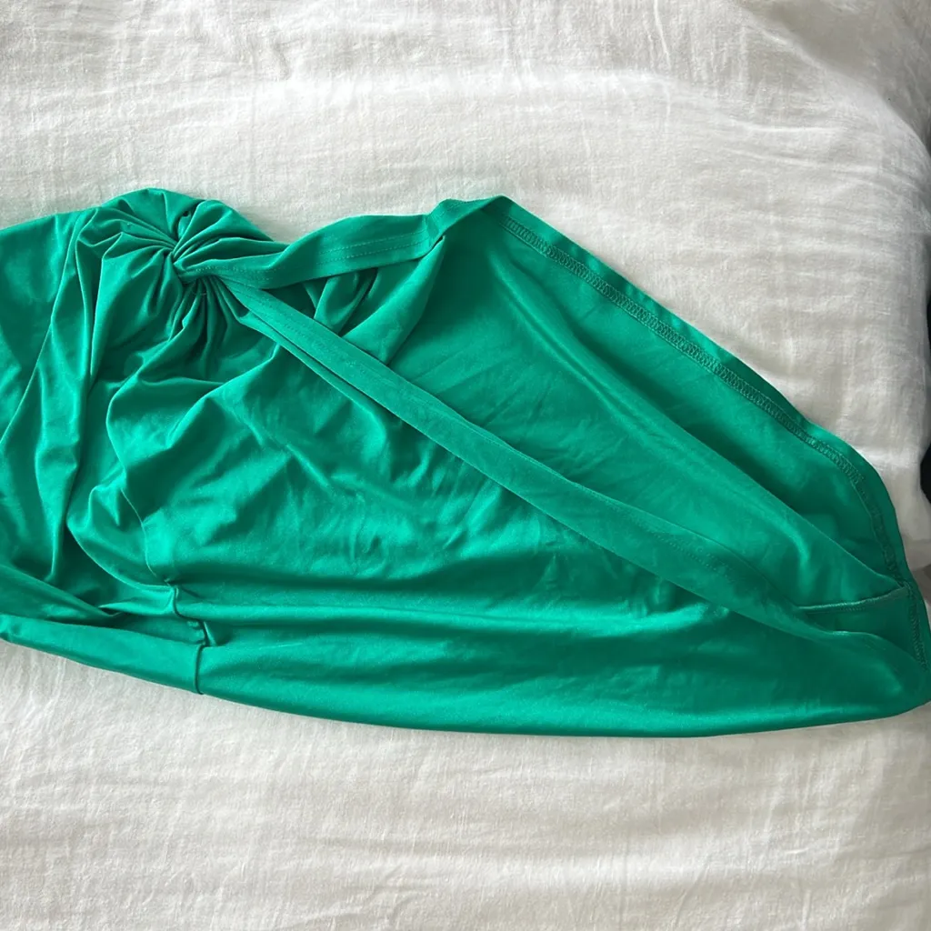 SUPERDOWN Eva Sexy Cami Twisted Slit Midi Dress in Bright Green Sz S $74 - Image 6