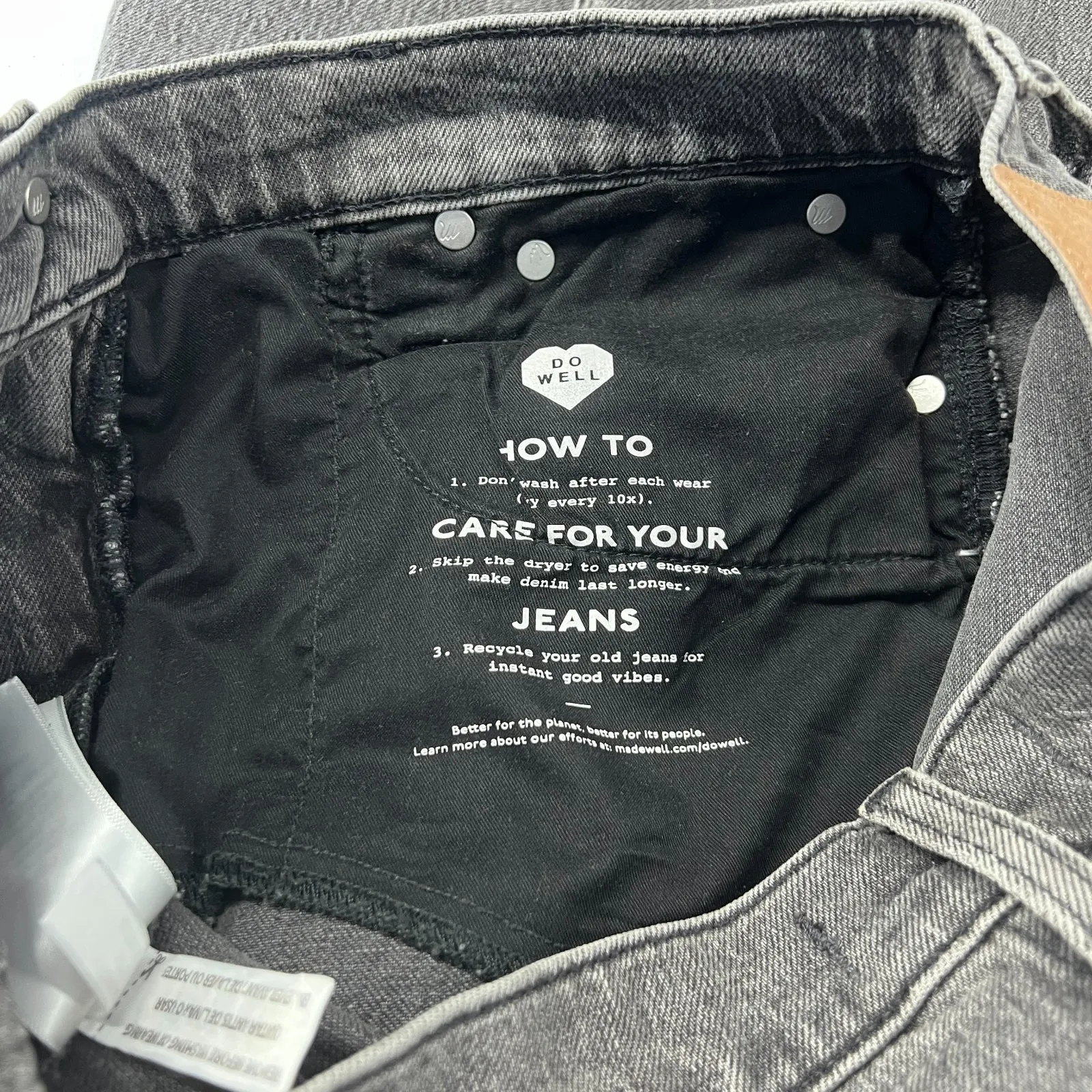 The Perfect Vintage Jeans Womens 26 Black Denim Cotton Distressed Frayed Hem - Image 15