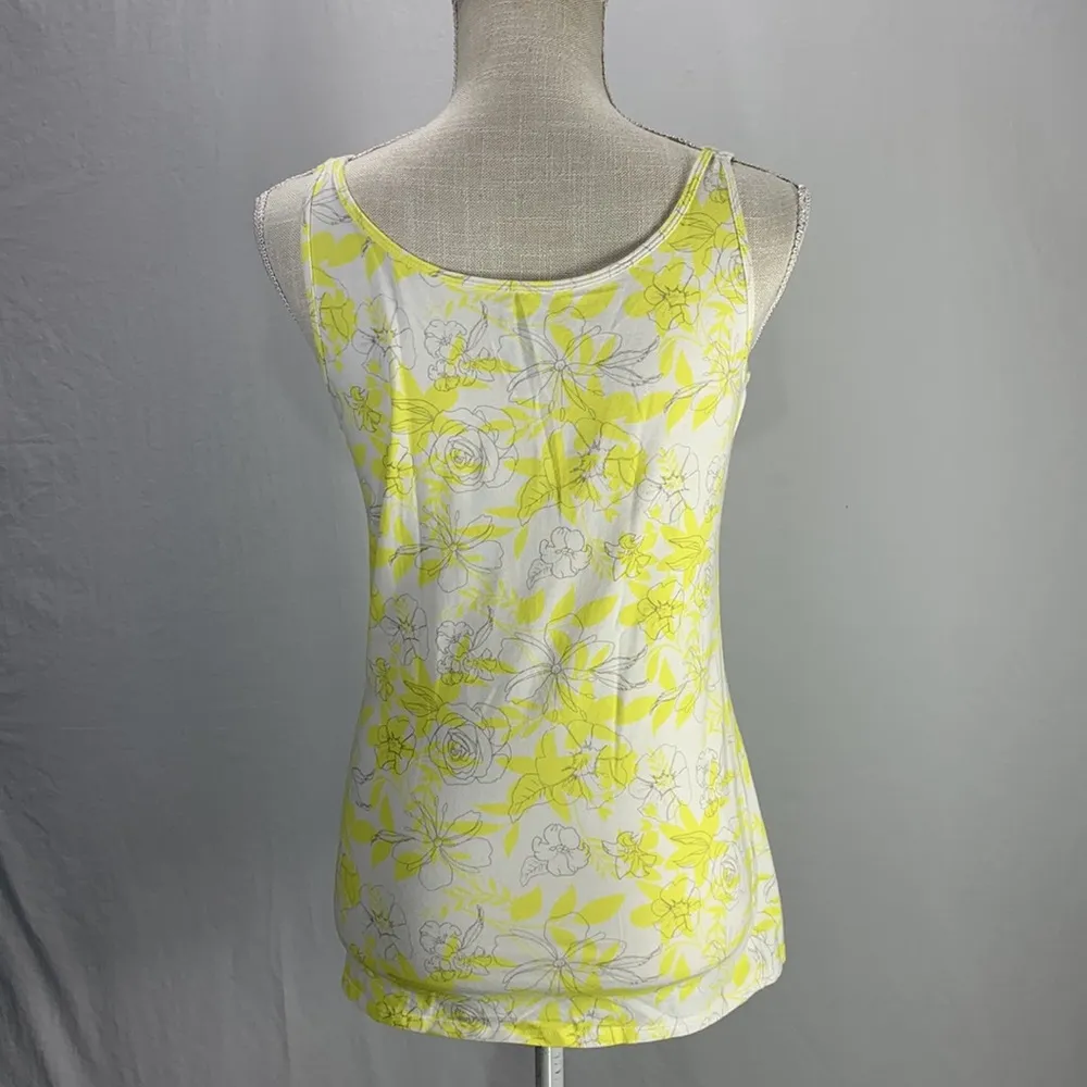 CO No Yank Yellow Floral Thin Strap Tank Top Size Small - Image 6
