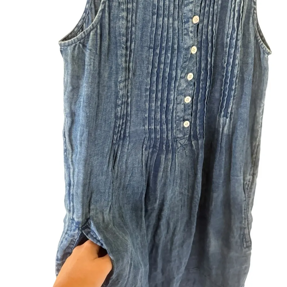 Faherty  Isha Dress in Indigo - Image 4