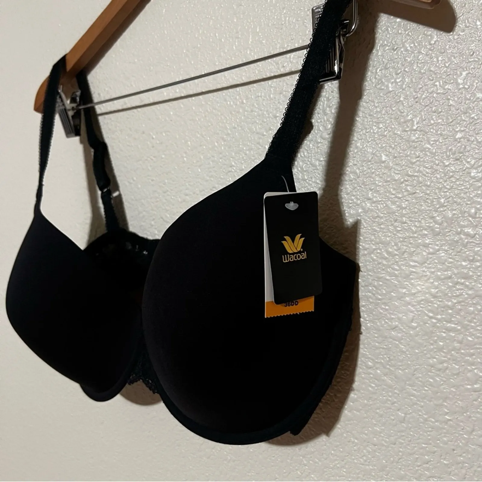 Wacoal 85340 black lace French garden underwire T-shirt bra NEW 36DD - Image 4