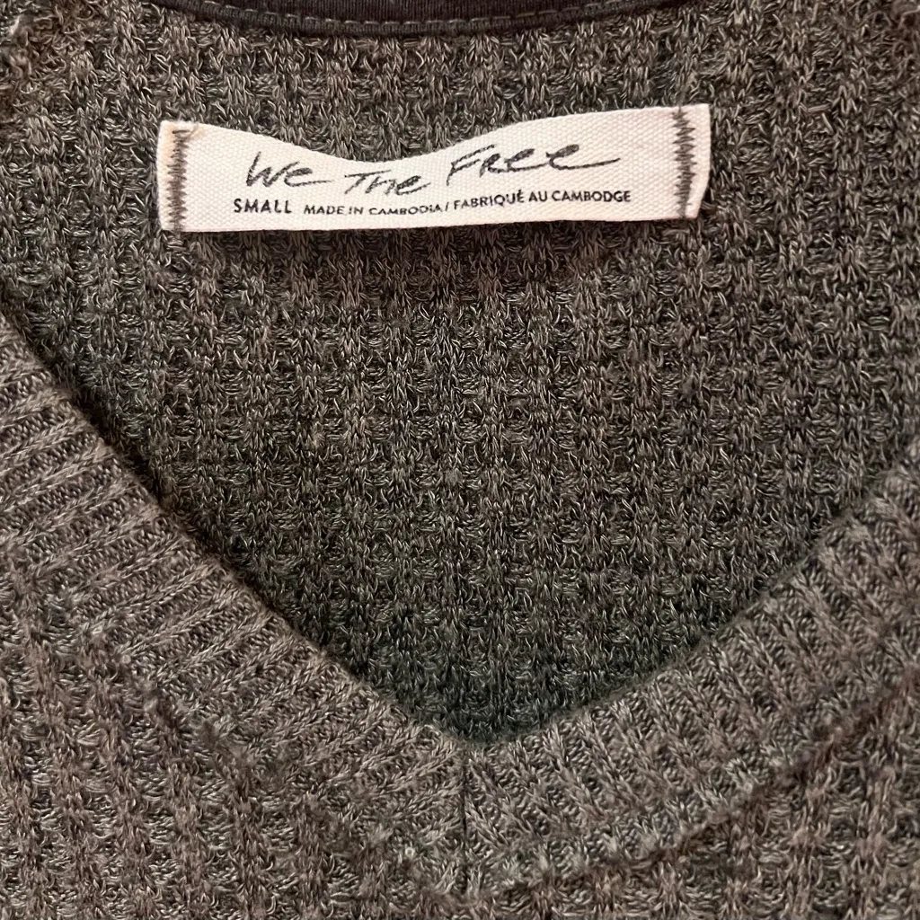 We the Free Santa Clara Ribbed Thermal Top Dolman Sleeves in‎ Ferngully Small - Image 9