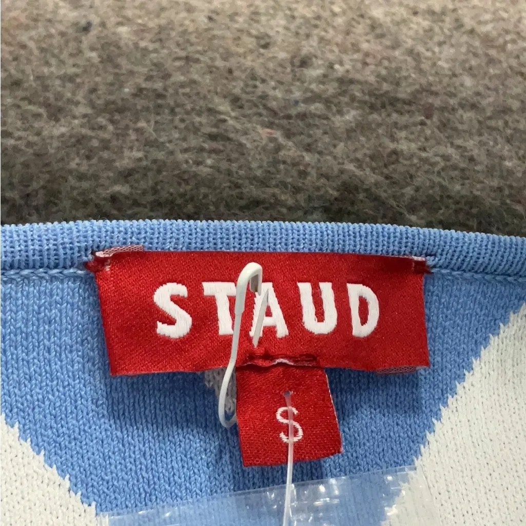 STAUD Light Blue and White Top - Image 4