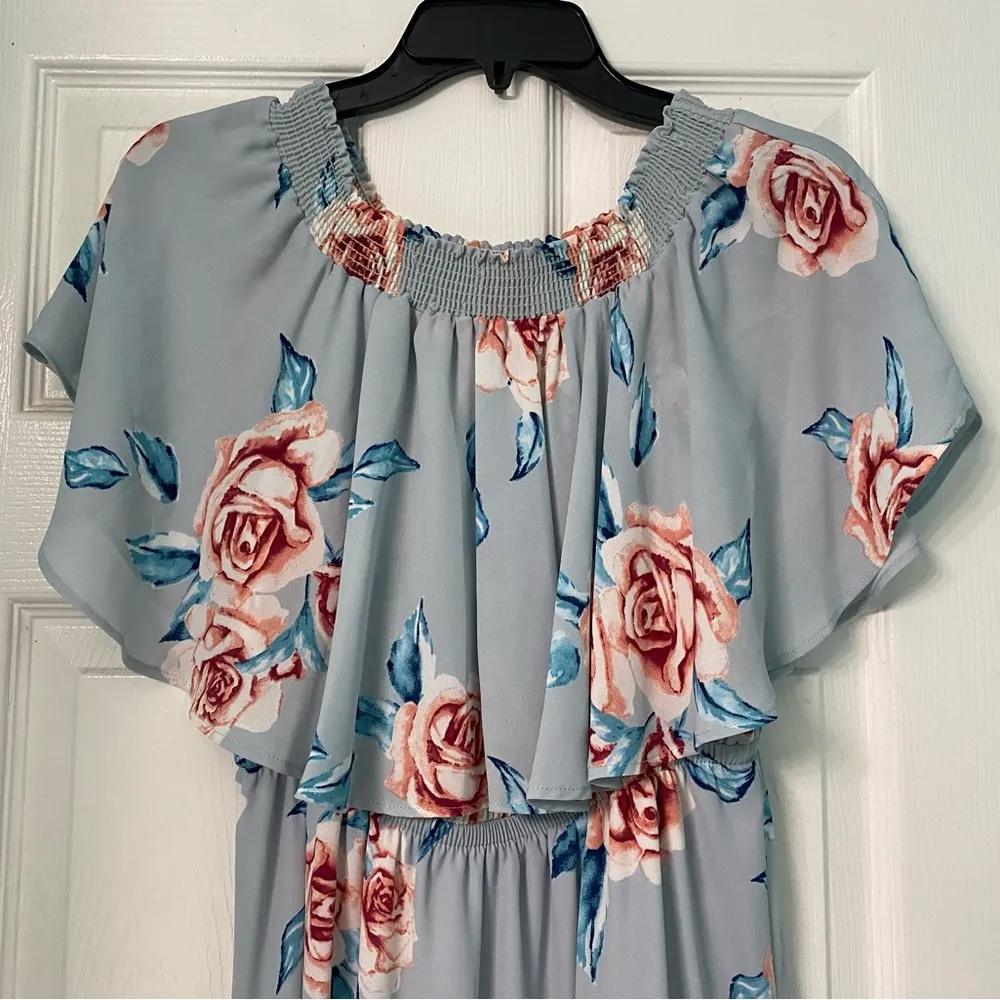 Show Me Your Mumu Hacienda Blue Floral Maxi Dress Size Medium - Image 6
