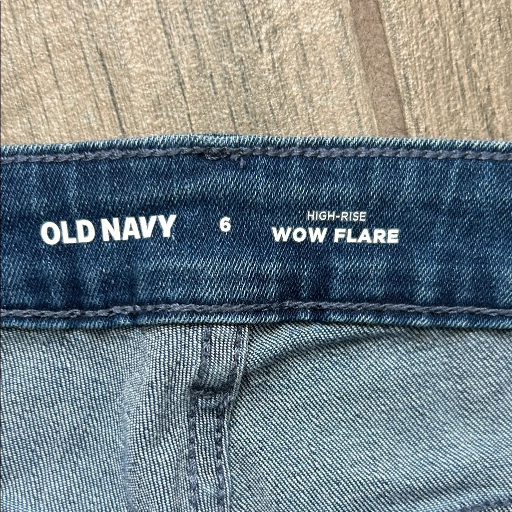 Old Navy Dark Blue Flare Jeans - Image 2