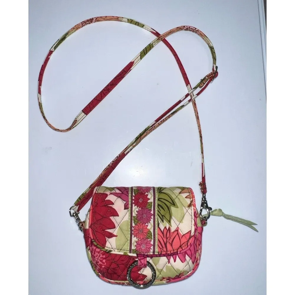 Vera Bradley Little Hip Bag Hello Dahlia! Crossbody Belt bag Fanny Pack Red Pink - Image 2
