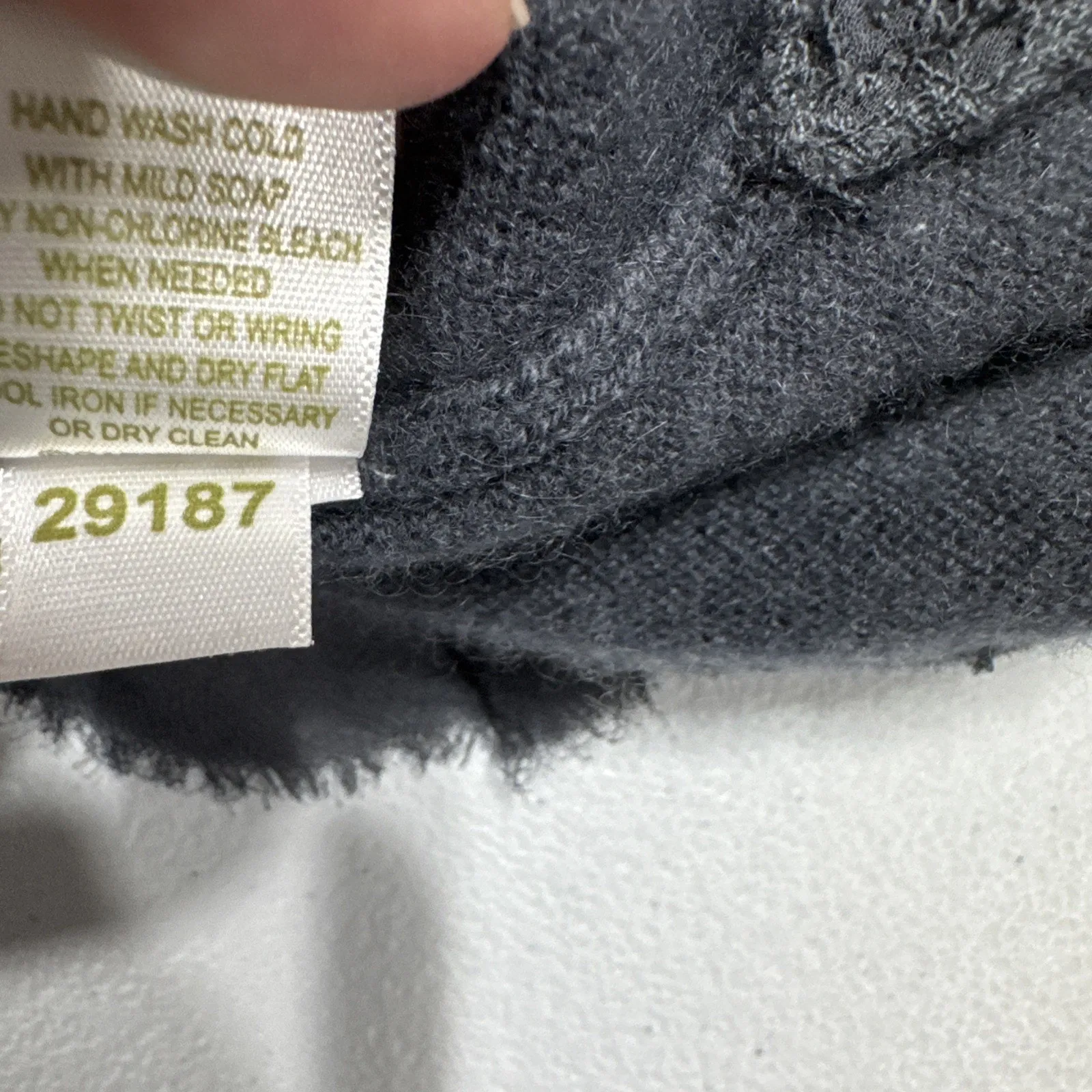 Garnet Hill Cashmere Pullover Sweater Womens S Lace Shirttail Long Sleeve Gray - Image 11