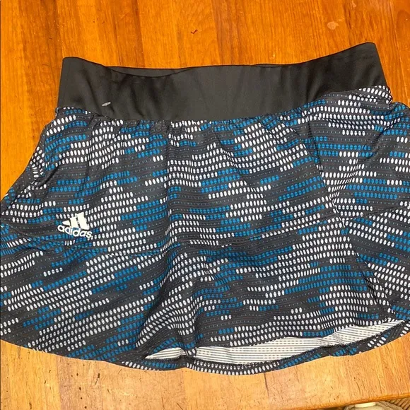 Adidas Women's Blue and Black Tennis 🎾 Skirt - Image 1