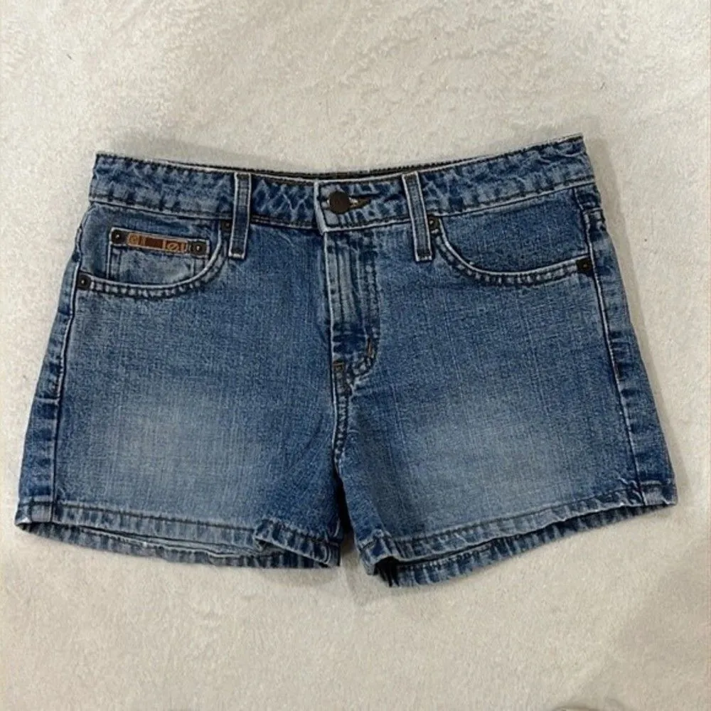LEI Vintage eDenim 100% Cotton Denim Jean Shorts Size 1 Blue - Image 2