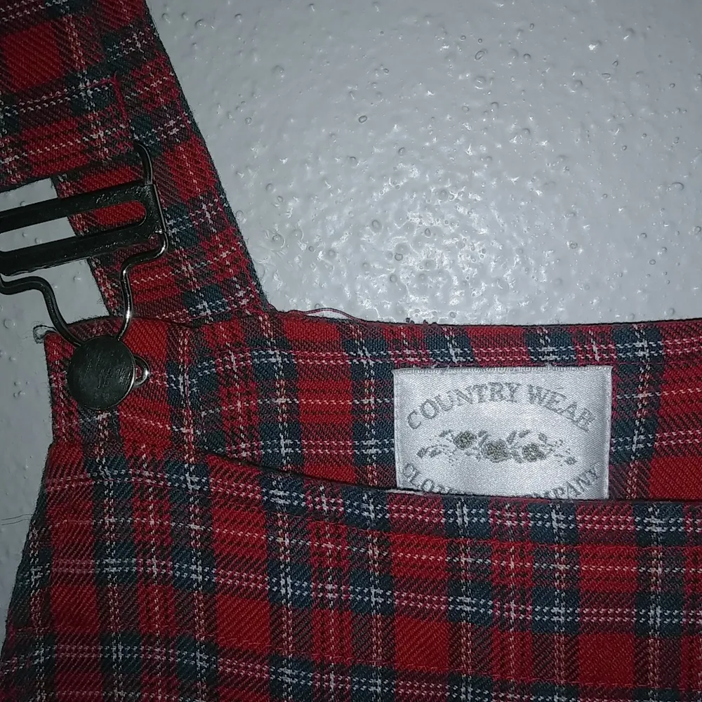 Country Wear M Y2K Plaid Maxi Overalls Jumper Dress in Red Size M - Image 6