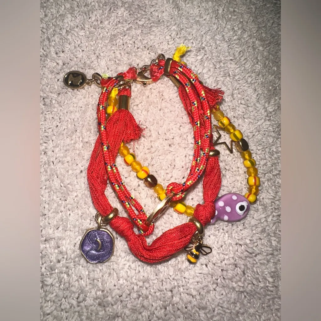 NWOT FREE PEOPLE + Ariana Ost
Alina Charm Bracelet - Red
$48 MSRP - Image 6