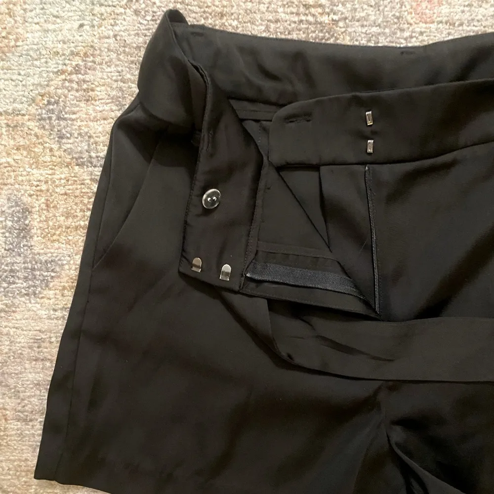 JOIE Dressy High Rise Black Shorts with Tie Belt - Image 4