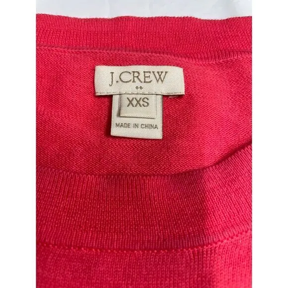 J.Crew Red Long Sleeve‎ Sweater Casual Elegant Knit Top XXS w stain spots - Image 2
