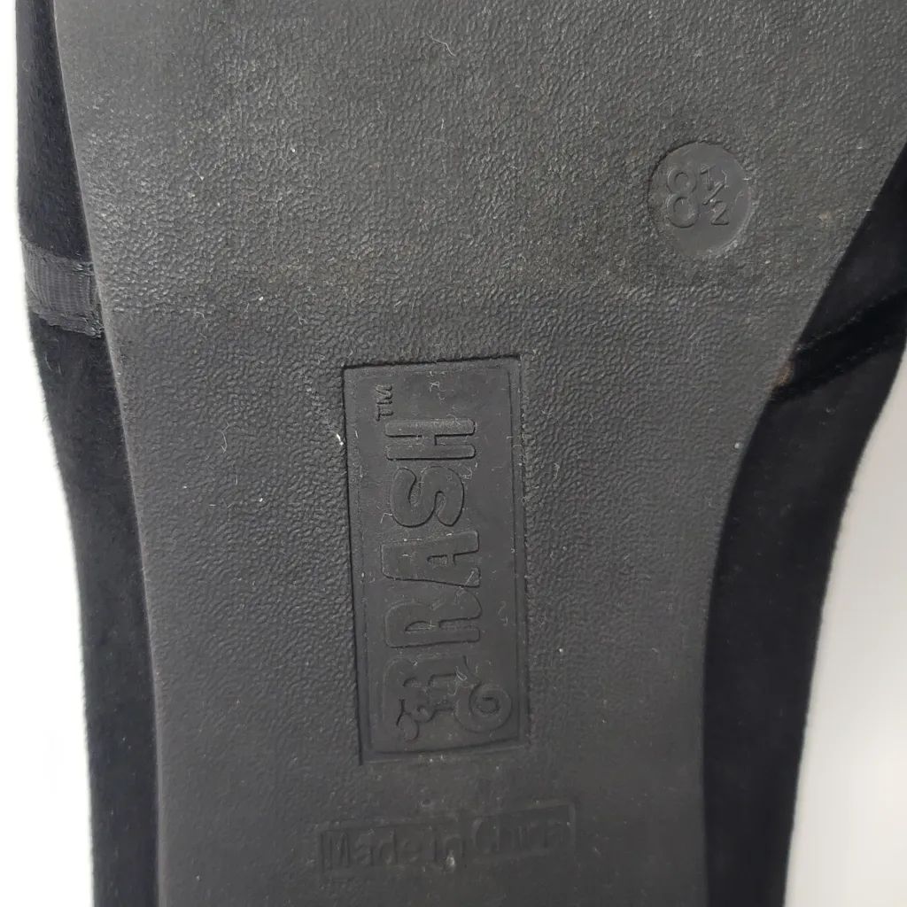 Brash Block Heel Slip On Loafers Size 8.5 Black - Image 6