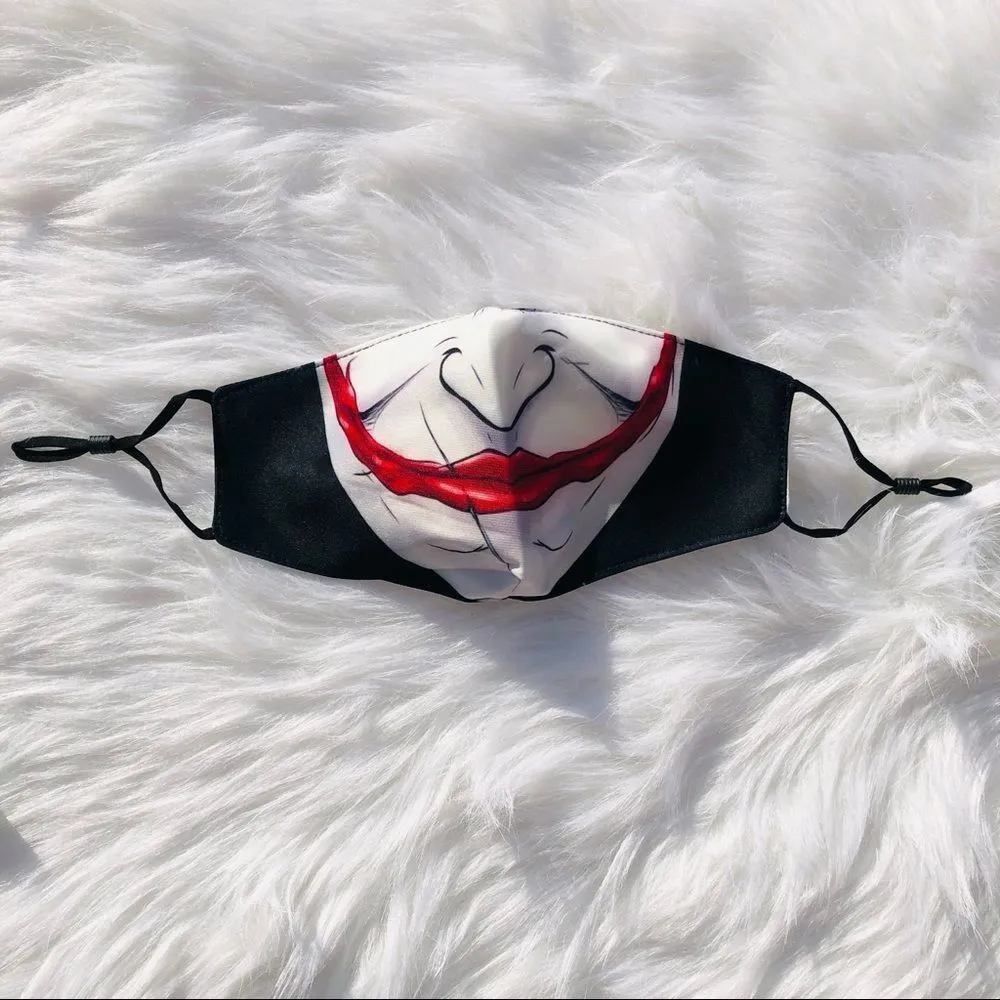 Brand New Halloween Face Mask For ADULTS Scary Fashion‎ Washable Face Co… Black - Image 3