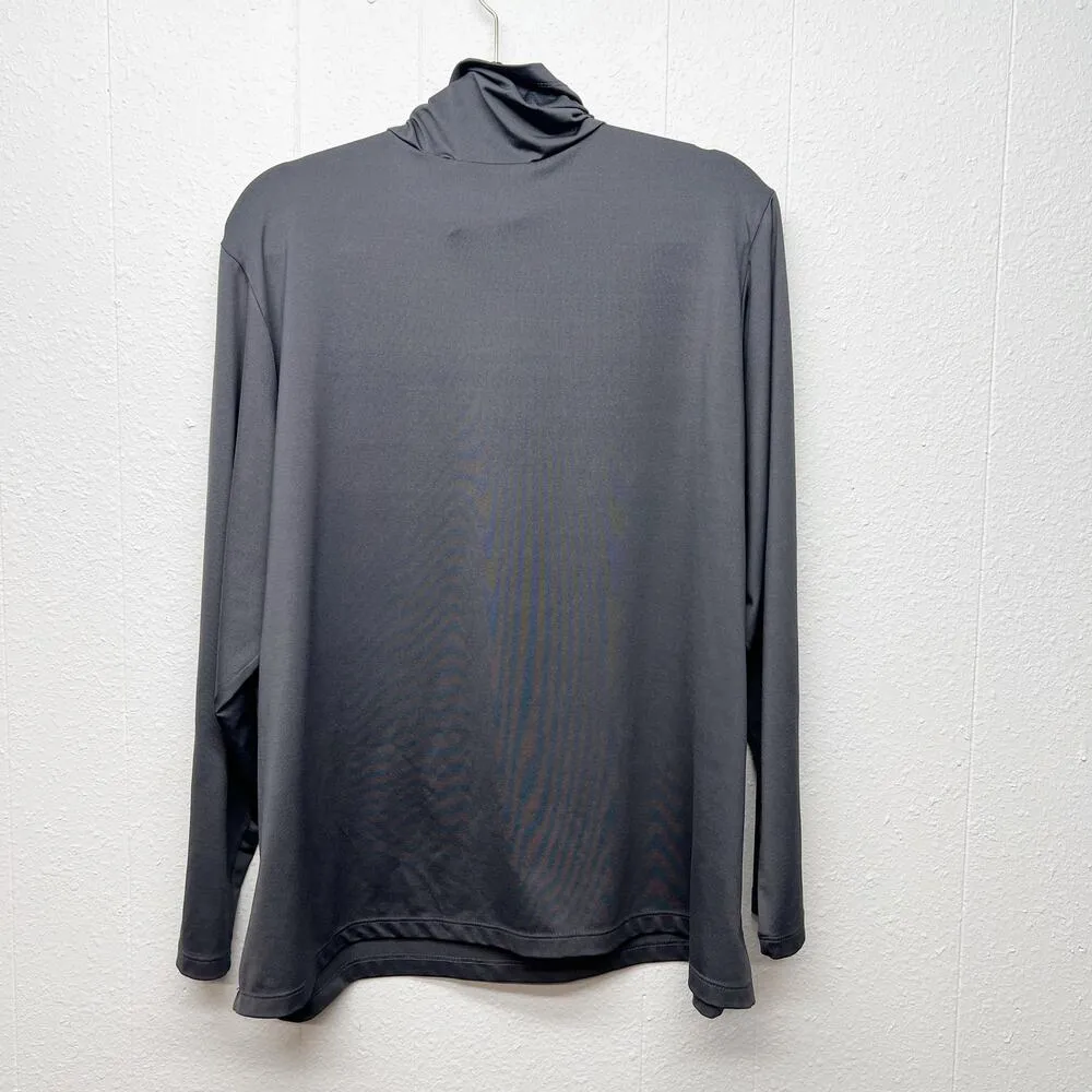 Susan Graver Womens Top 2X Turtleneck Stretch Career Office Business Casual Gray - Image 6