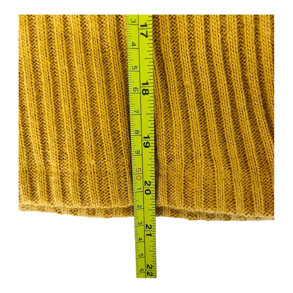 Isle by Melis Kozan Ribbed Batwing Sweater Mustard Yellow Dolman Sleeve Sz Small - Image 12