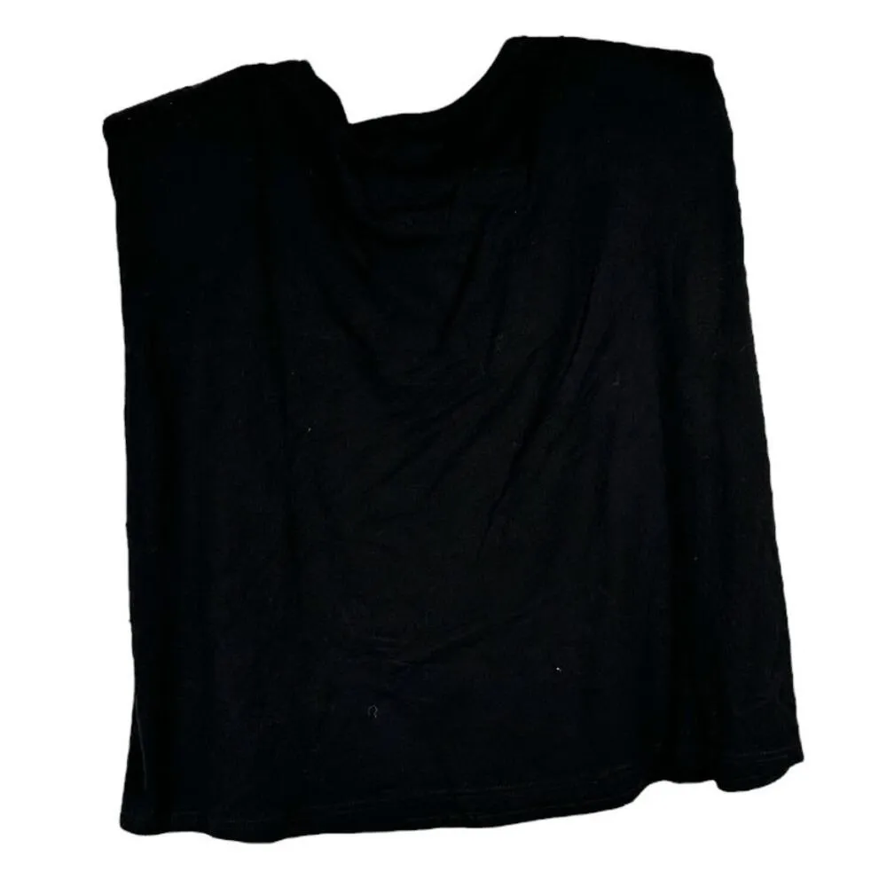 Shein Black Shoulder Pad Sleeveless Top Medium - Image 2